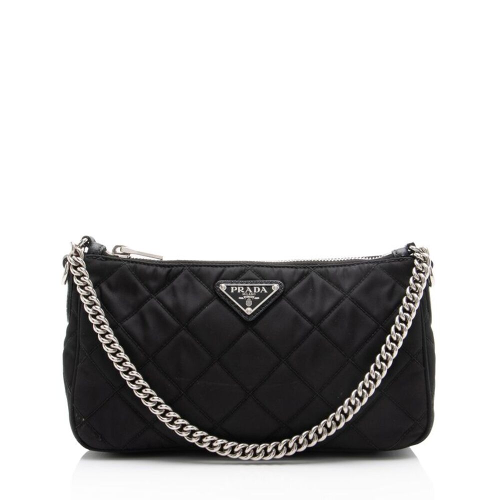 Prada Quilted Tessuto Impuntu Hobo